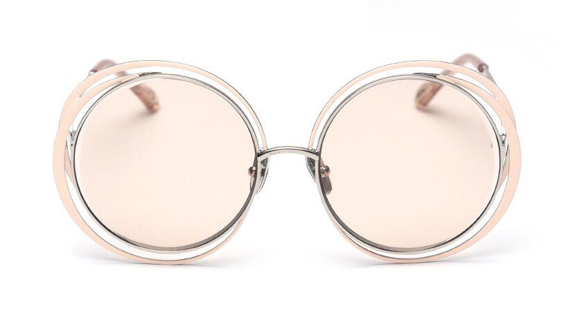 C20 silver coffee47182 Round Hollow Luxury Sunglasses Men Women Fashion UV400 Glasses