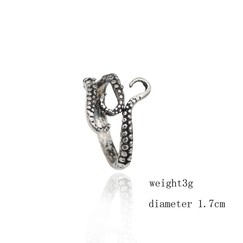 Gothic Punk Ring Men Retro Dragon Rabbit Snake Tiger Wolf Rings Skeleton Devil Evil Eye Pentagram Animal Male Ring Jewelry Anel