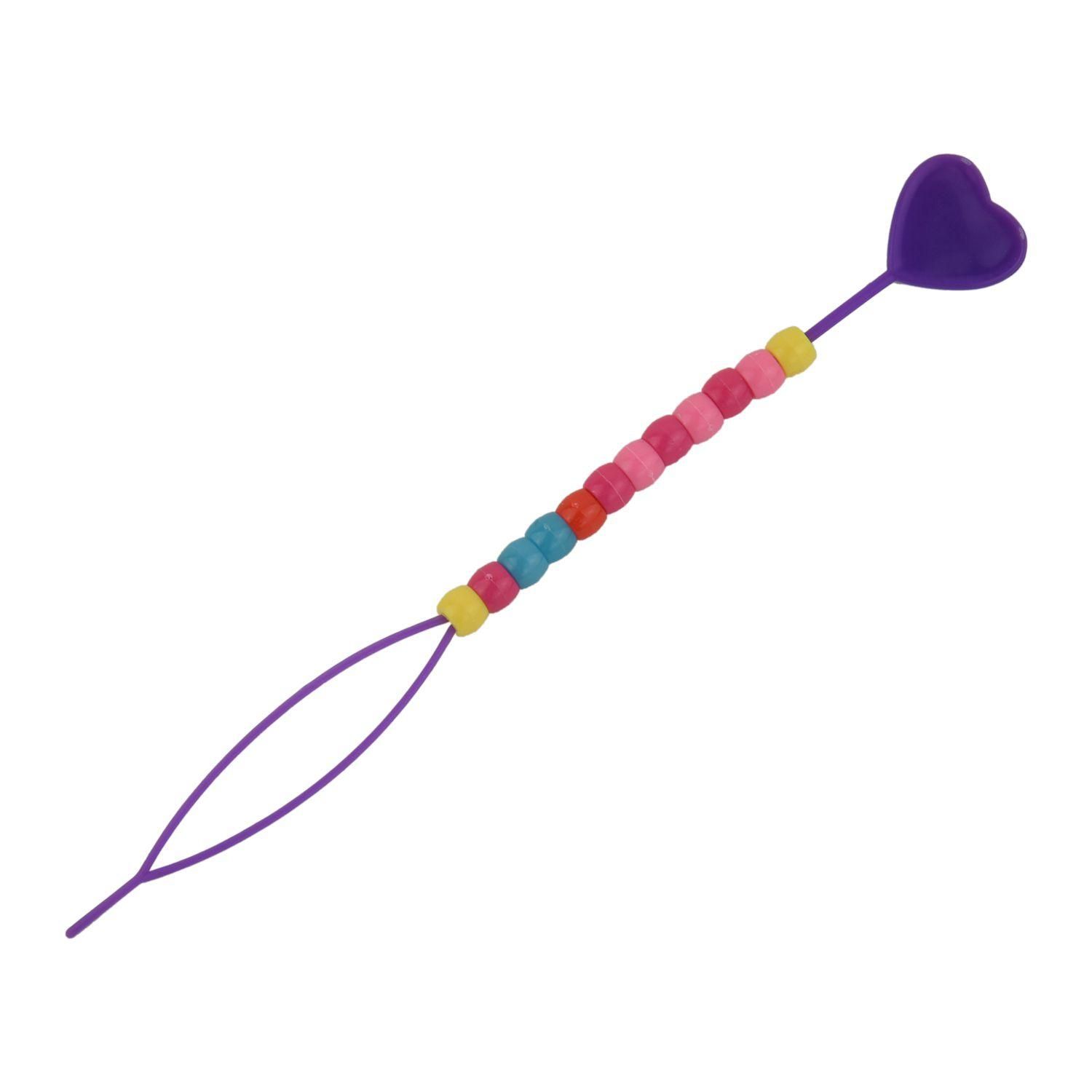 Lady Colorful Plastic Beads Decor Hair Braid Ponytail Maker Styling Tool