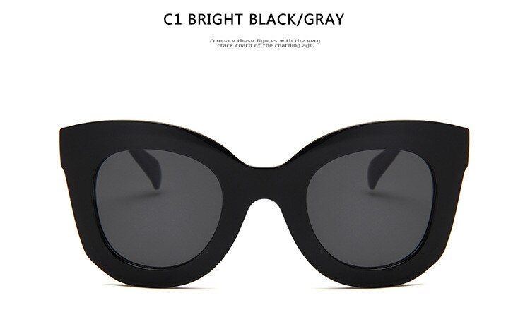 C1Kim Kardashian Luxury Rectangle sunglasses women brand designer retro cat eye sun glasses Female Eyewear UV400 oculos