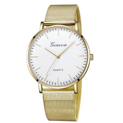 GENEVA Watch Women Fashion Casual Wristwatch Stainless Steel Ladies Quartz Wrist Watch zegarek damski reloj mujer clock saati