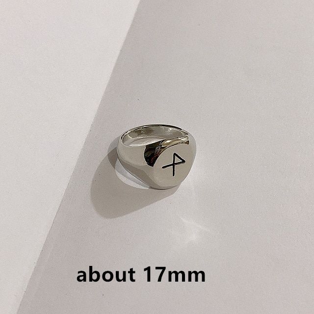 HUANZHI 2020 New Punk Vintage Black Heart Portrait Hollow Three layer Open Adjustable Metal Rings for Women Jewelry