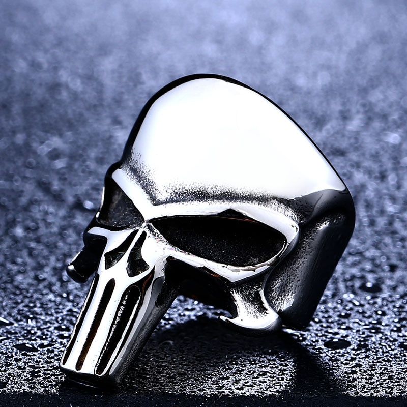 Beier  store 316L Stainless Steel men ring the Punisher skull ring punk biker fashion jewelry BR8-407