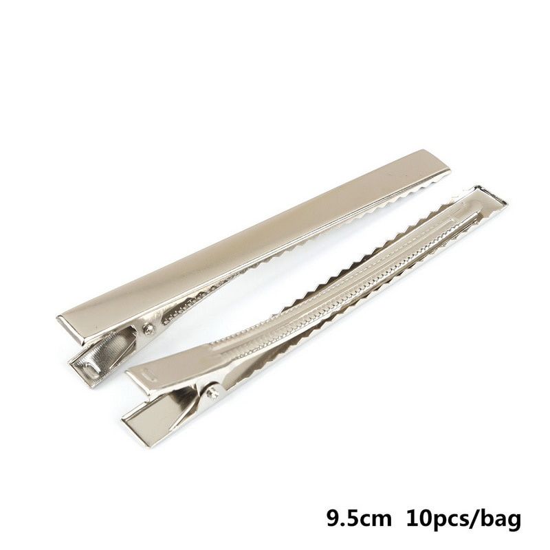10-20pcs Metal Hair Alligator Clips 32 41 55 57 74 95mm Hair Clips Rhodium Black Material DIY For Hair Styling Tools Accessories