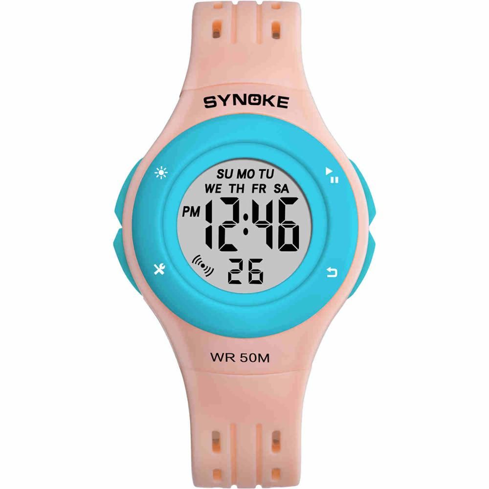 SYNOKE Sports Kids Watches Digital Wrist Watch for Children Boys Girls life Waterproof Black Student Multi-function Alarm Clock