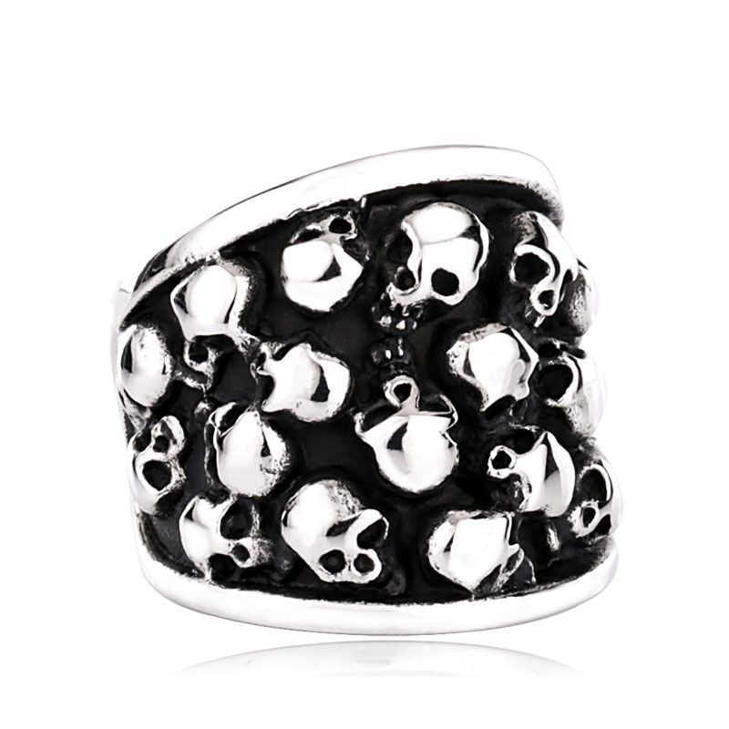 Beier One Piece Sale Unique Thin Skull For Boy And Girl Stainless Steel Lady's Finger Ring BR8-373