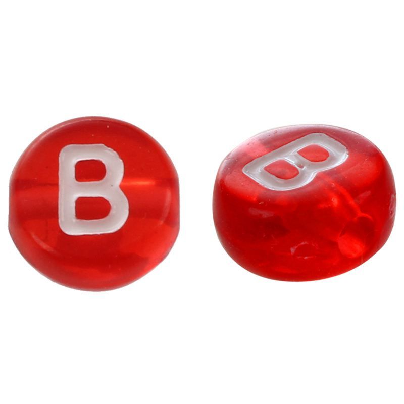 200 Random Color Transparent Plastic Letter Beads 7mm