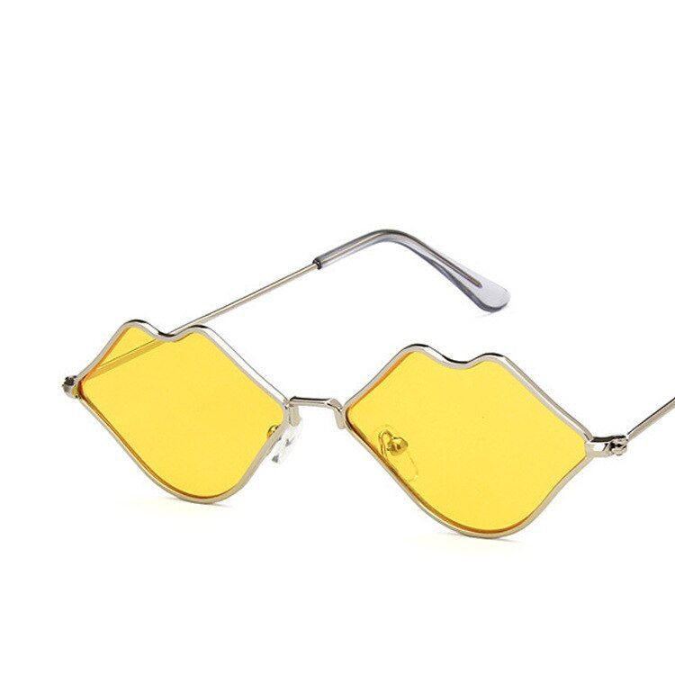 c5yellow2019 Lips Shape Sunglasses Women Brand Designer Mouth Sun Glasses Red Herat Shades Vintage Glasses