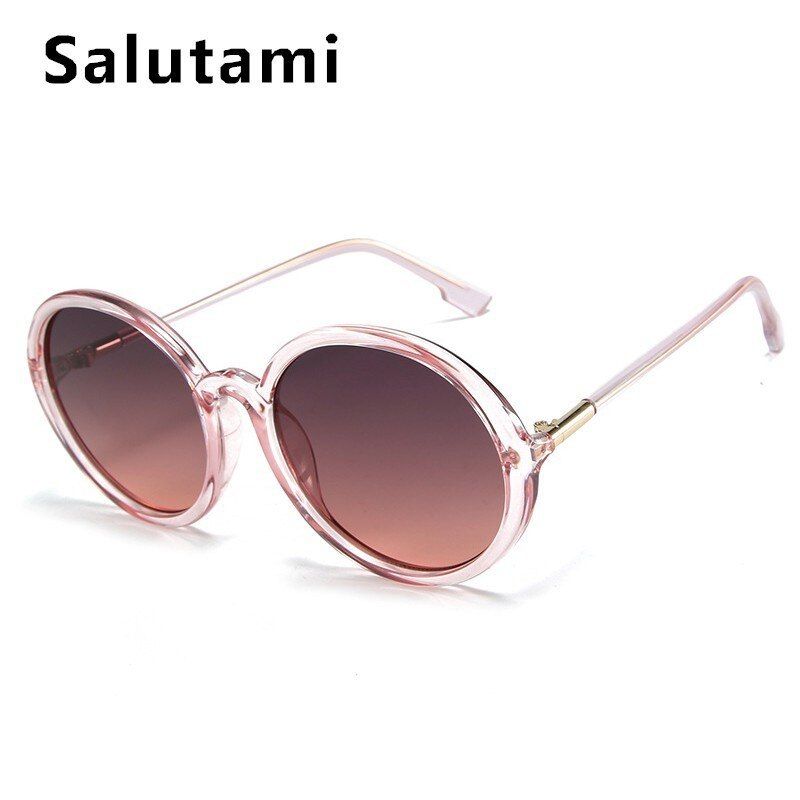 pink pinkVintage Round Sunglasses For Women Luxury Brand Elegant Black Circle Frame Sun Glasses Men Retro Chic Eyewear 2019 Ins Shades