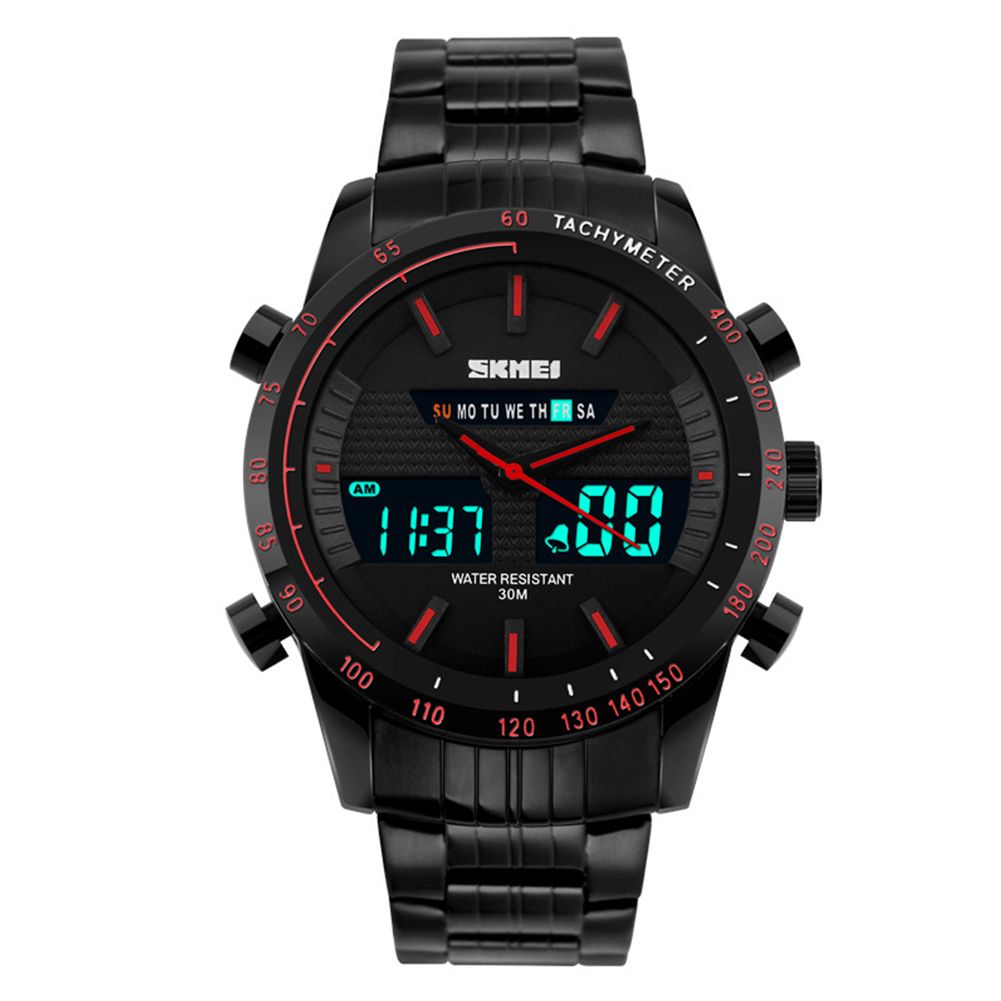 Skmei Men Fashion Sports Backlight Week Date Display Pointer Digital Wrist Watch