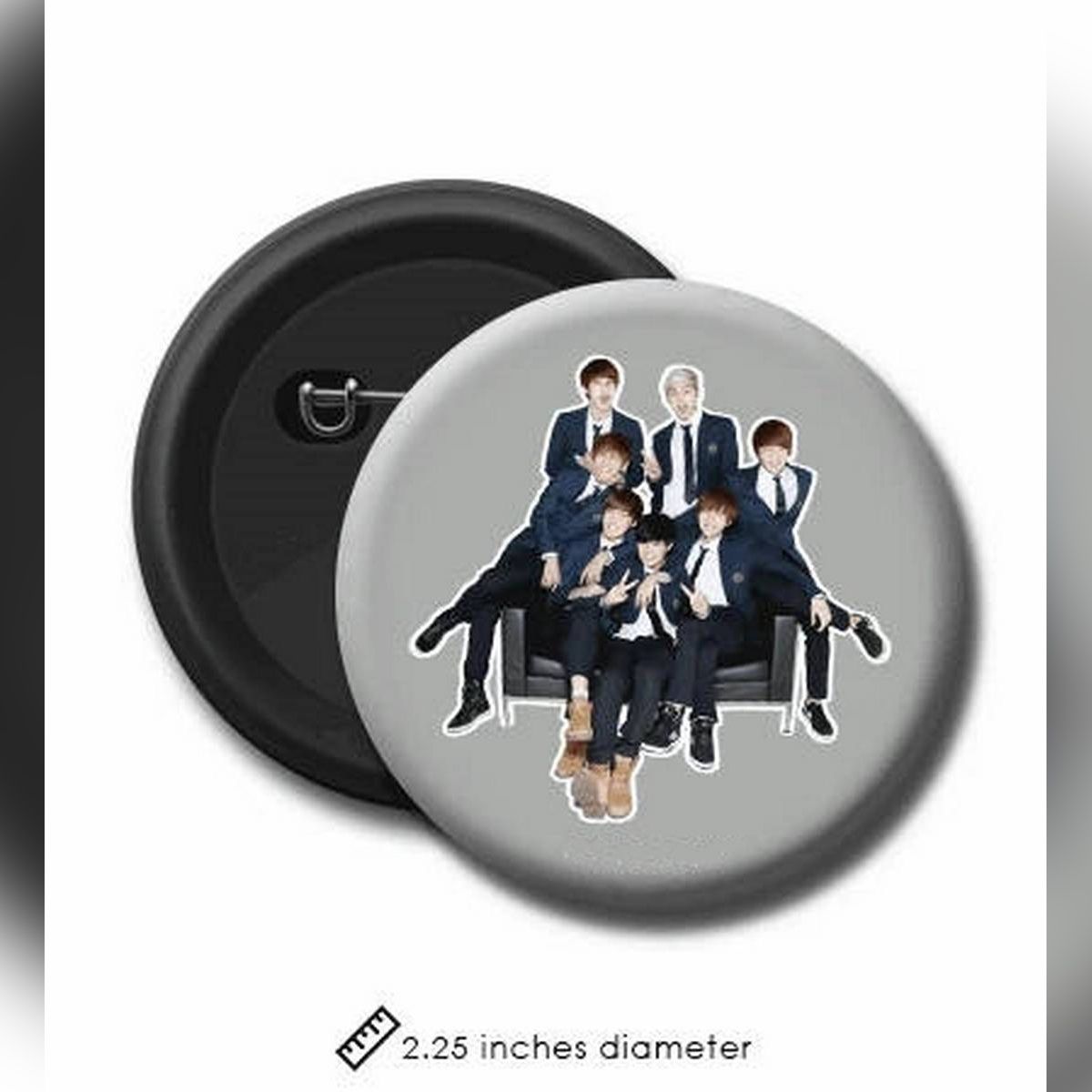 Custom BTS Bangtan boys Tinplate Brooch Pin Badge ( BTS BABY PINK )