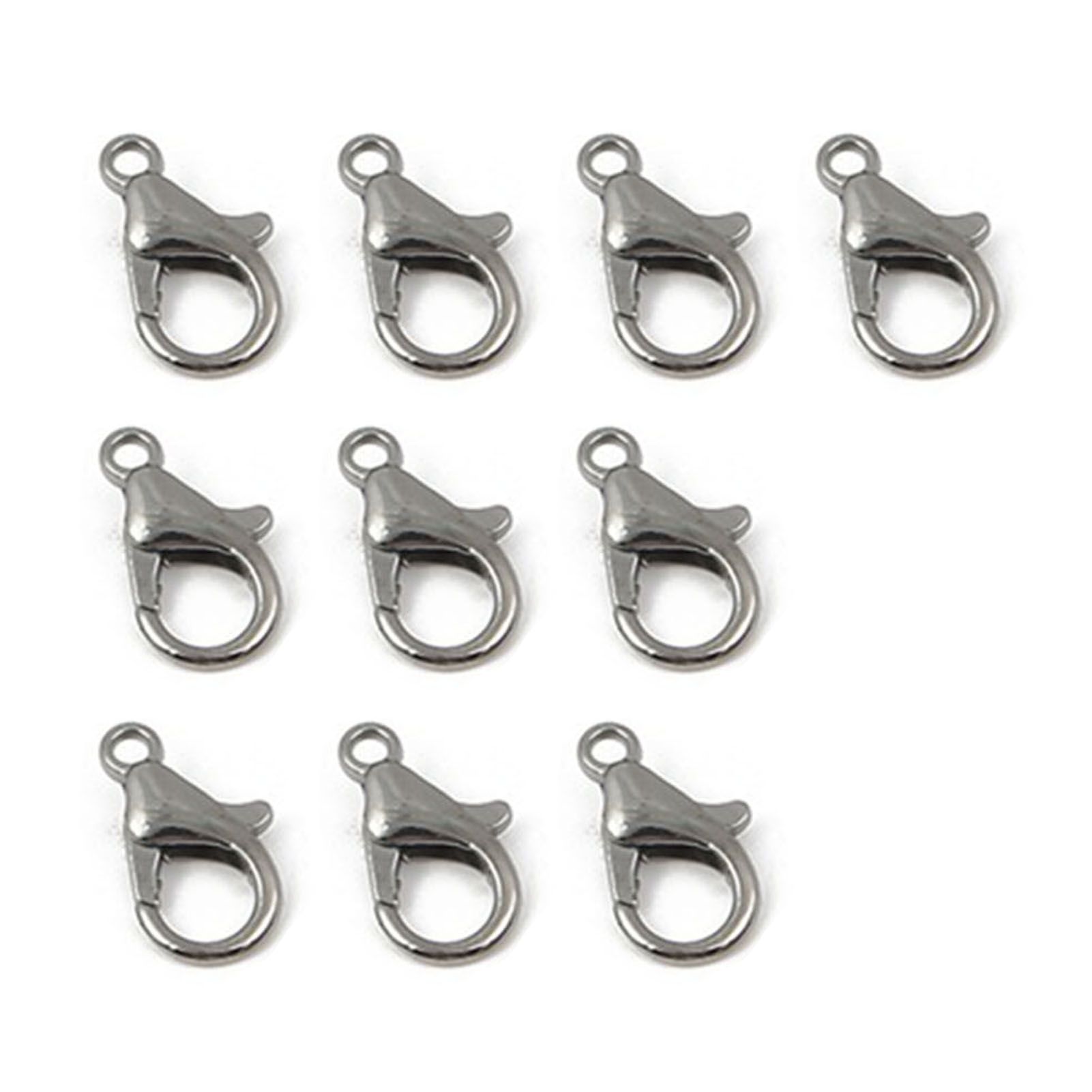 10Pcs Lobster Clasps All Match Multipurpose Vintage Electroplating Multifunction Bracelet Necklace Key Ring Lobster Hooks Jewelry Findings