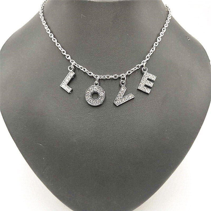 Letter Harajuku Crystal Angel Necklace Women Jewelry Couple Gift Necklace BABY HONEY Choker Punk Couple Gift Drop Collar