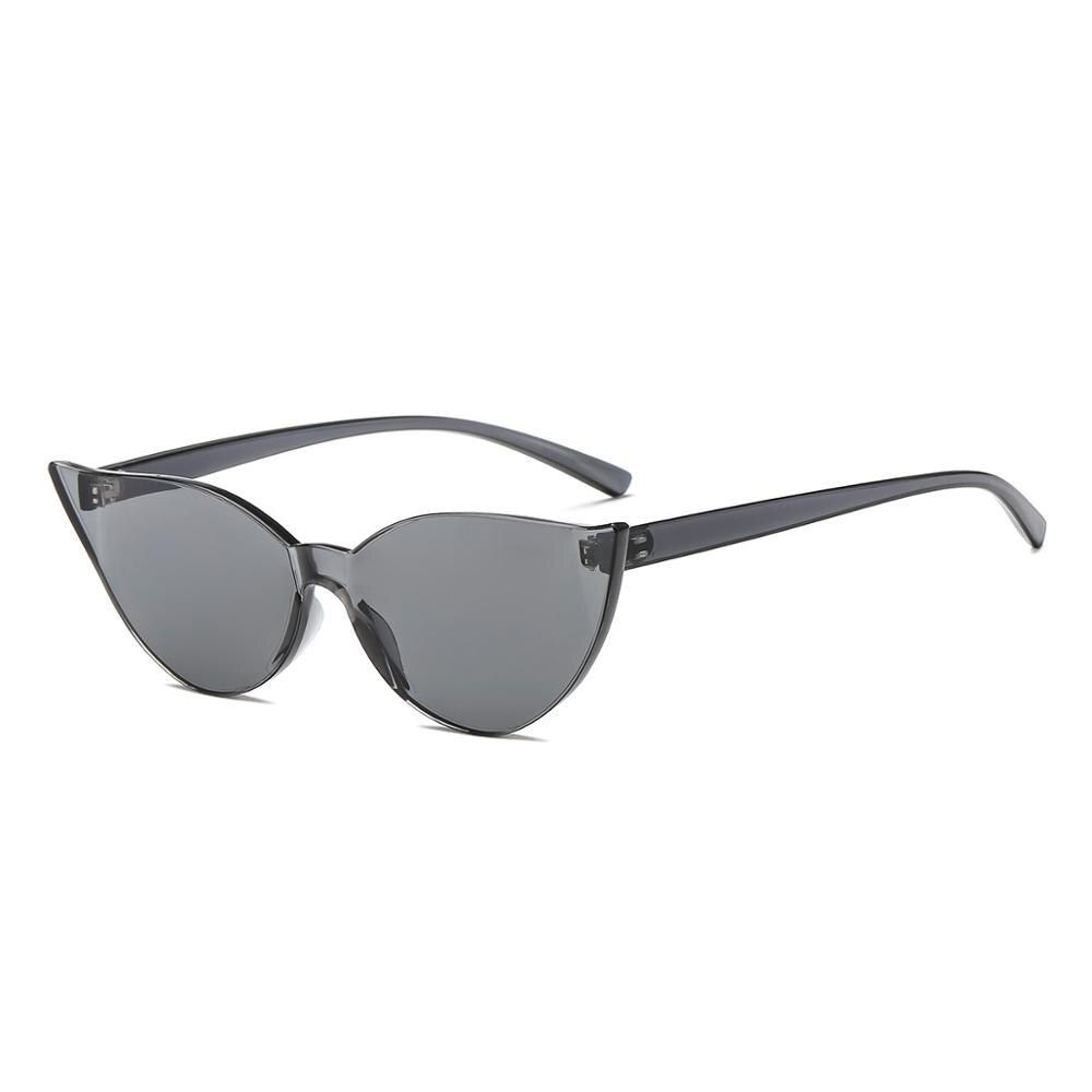 BlackFashion Transparent Lens Candy Color Cat Eye Women's Sunglasses Casual Seaside Holiday Shade Goggle Girl's Cute Glasses