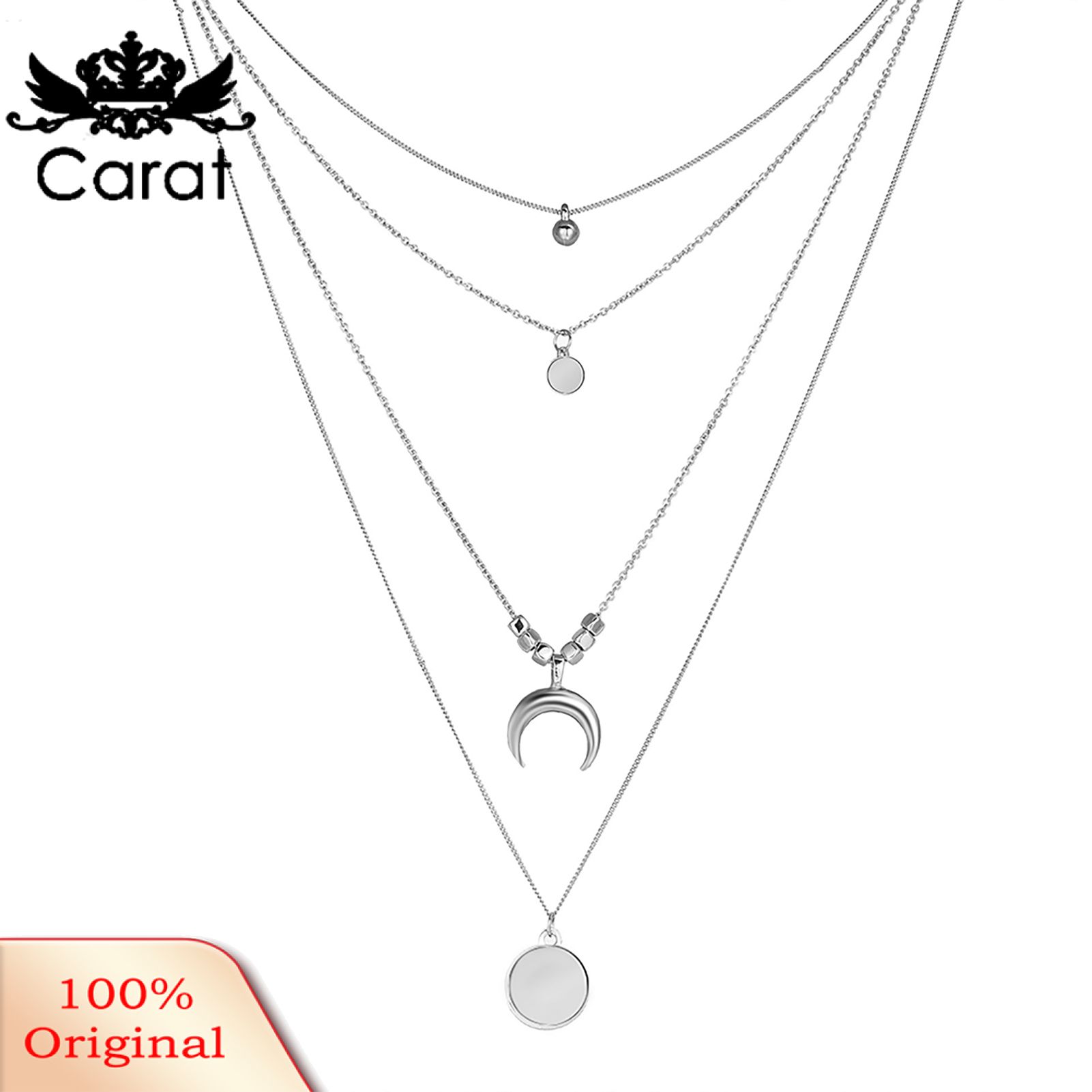 Moon Neck Pendant Beautiful Multi-slayer Crescent Neckle