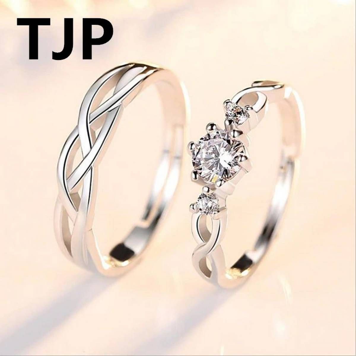 Emulation  Couple Rings(Adjustable Size)