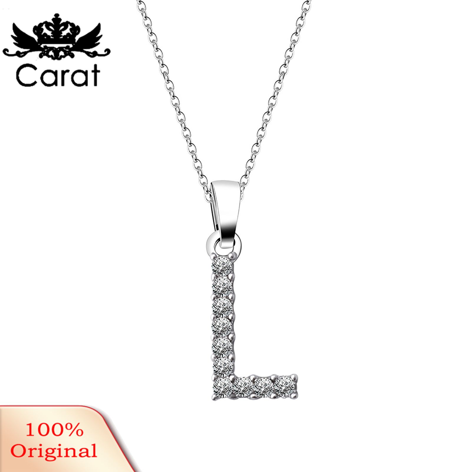 26 English Letter Pendant Women Necklace Electroplating Alloy Cubic Zirconia Adjustable Choker Necklace Jewelry Accessory