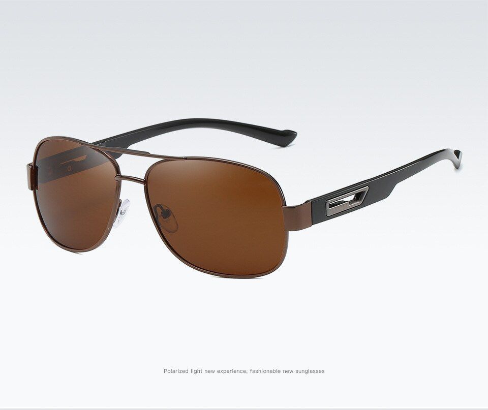 4VCKA 2021 Alloy Frame Polarized Sunglasses Men Driver Shades Male Vintage Sun Glasses For Men Spuare UV400 Eyewear Gafas De Sol