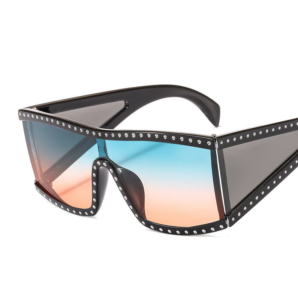 MultiGradient mirror brick frame luxury retro lady sunglasses brand fashion design eyeglasses UV400 Gafas De Sol