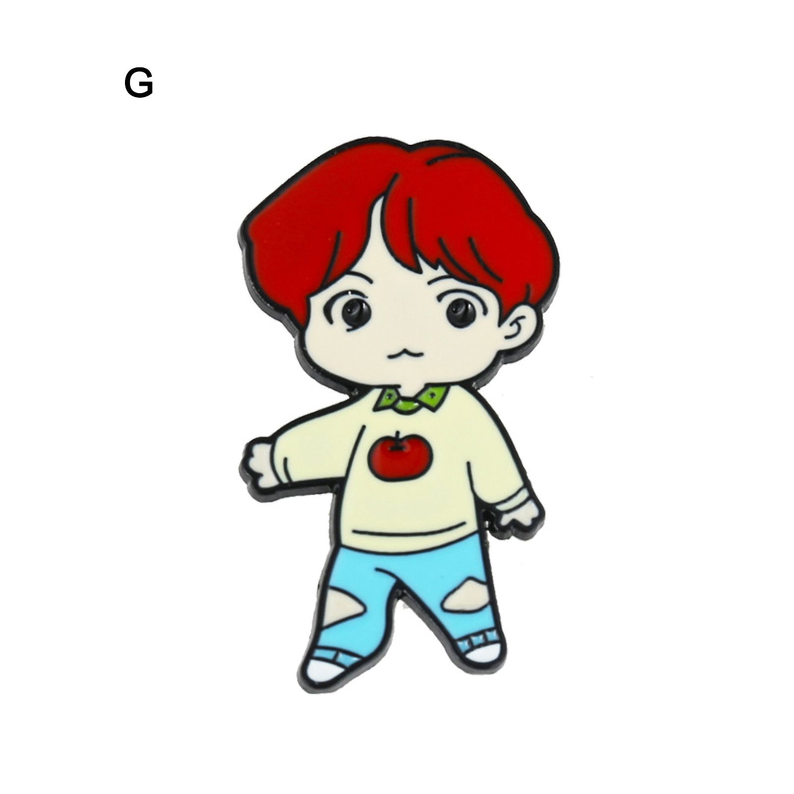 BTS Member Cartoon Figure Design Badge Fans Gift Clothes Decoration Brooch Pins