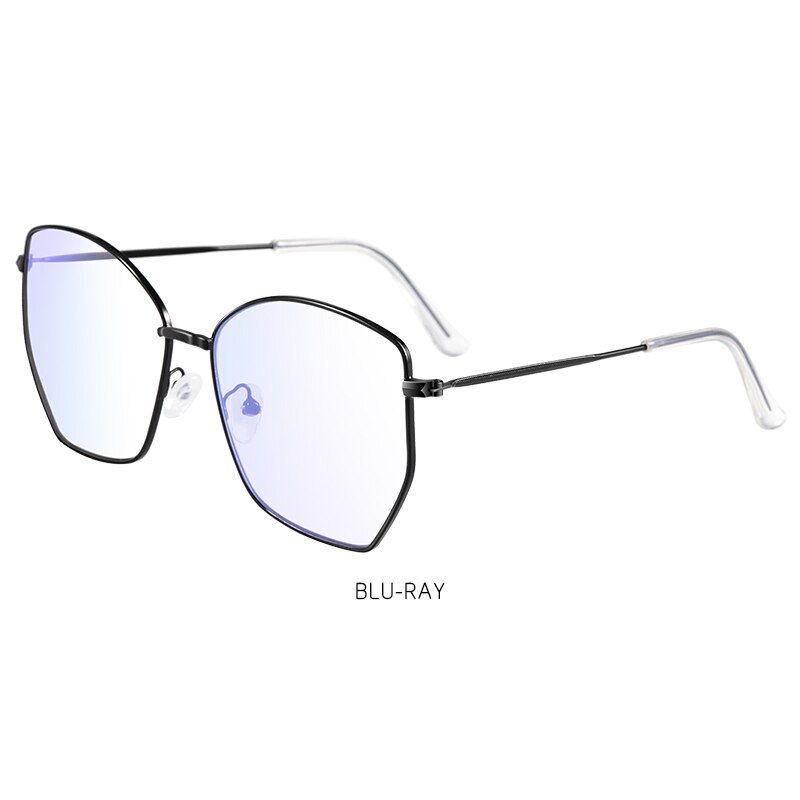 C3WUE Polygon Clear Square Sunglasses Women Fashion Brand Design Lady Vintage Metal Oversized Frame Plain Sun Glasses Female UV400