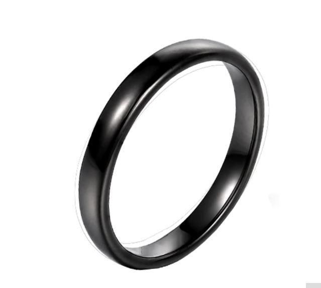 Black Stainless Steel  Women Finger Ring