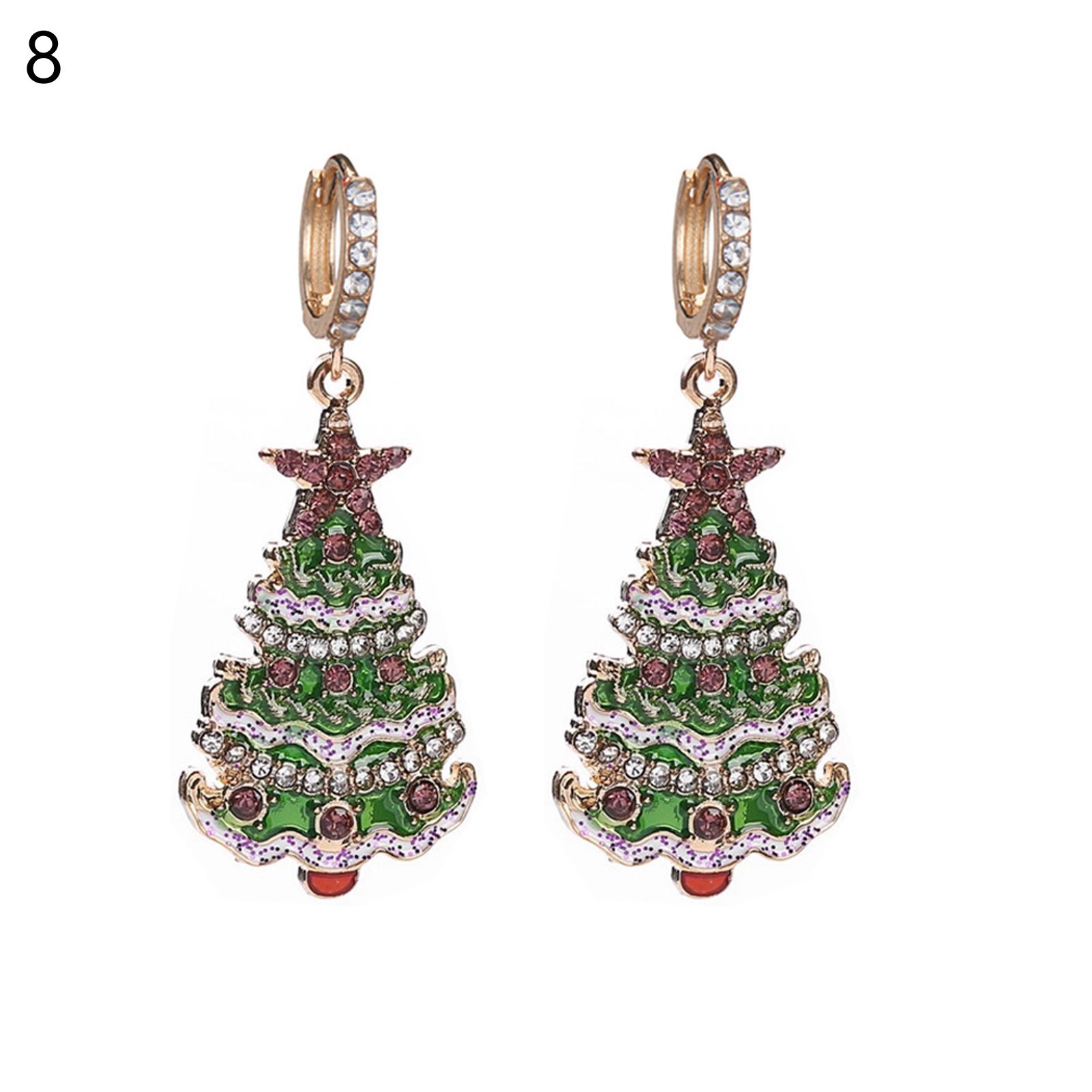 Christmas Earrings Sock Cartoon Crutch Pendant Dangle Earrings
