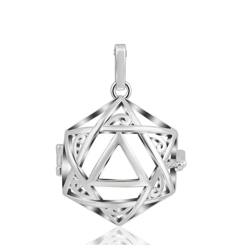 EUDORA 1pcs Mexico Chime Music Ball Caller cages Necklace Vintage Heart Necklace for Aromatherapy Essential Oil Pregnant Women