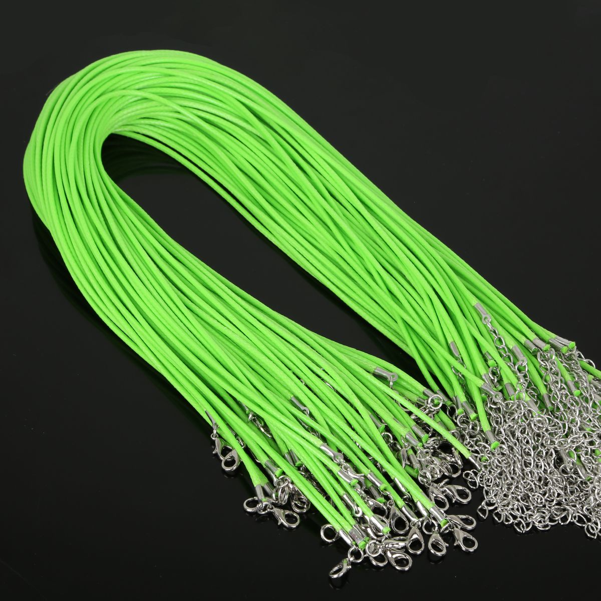 10Pcs Dia 1.5/2mm Handmade Leather Adjustable Braided Rope Necklaces & Pendant Charms Findings Lobster Clasp String Cord