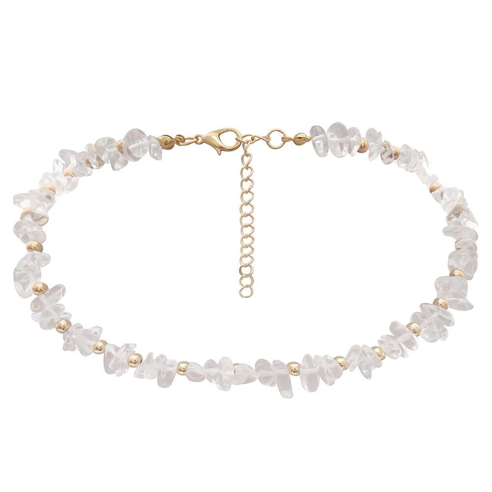 Summer Beach Women Irregular Stone Beaded Choker Necklace Jewelry