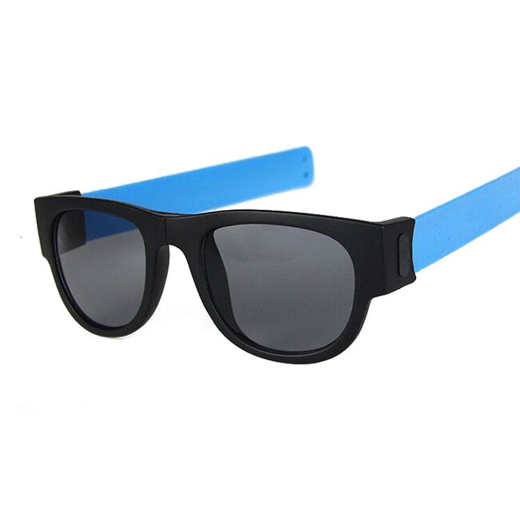 Black BlueNew Circle Oval Square Sunglasses Mirror For Women Outdoor Fold Sun Glasses Female Portable Anti UV400 Oculos De Sol Feminino