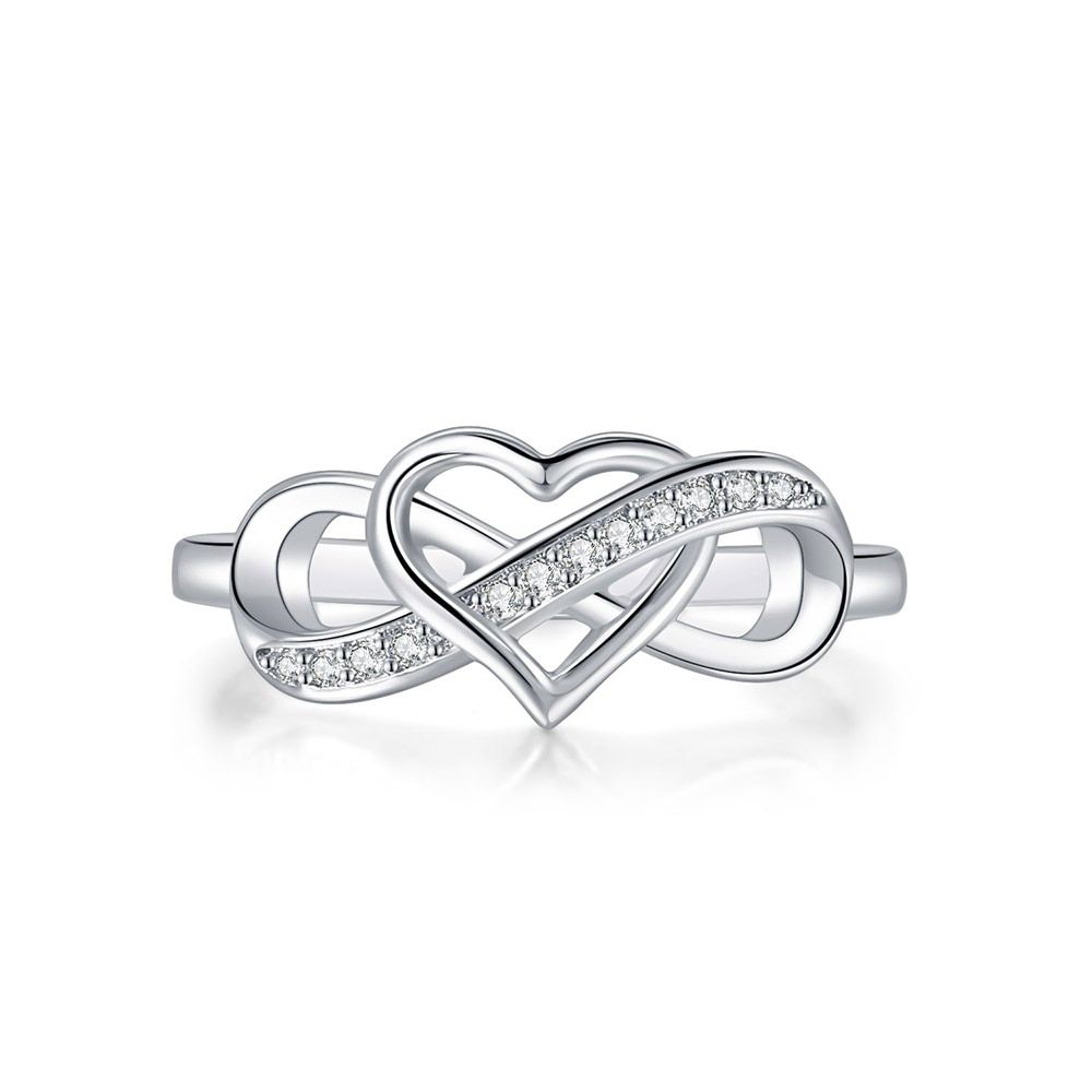 Rings For Women Infinite Love Wedding Finger Ring Jewellery Double Color Plated Engagement Gift Fashion Jewelry DZR029