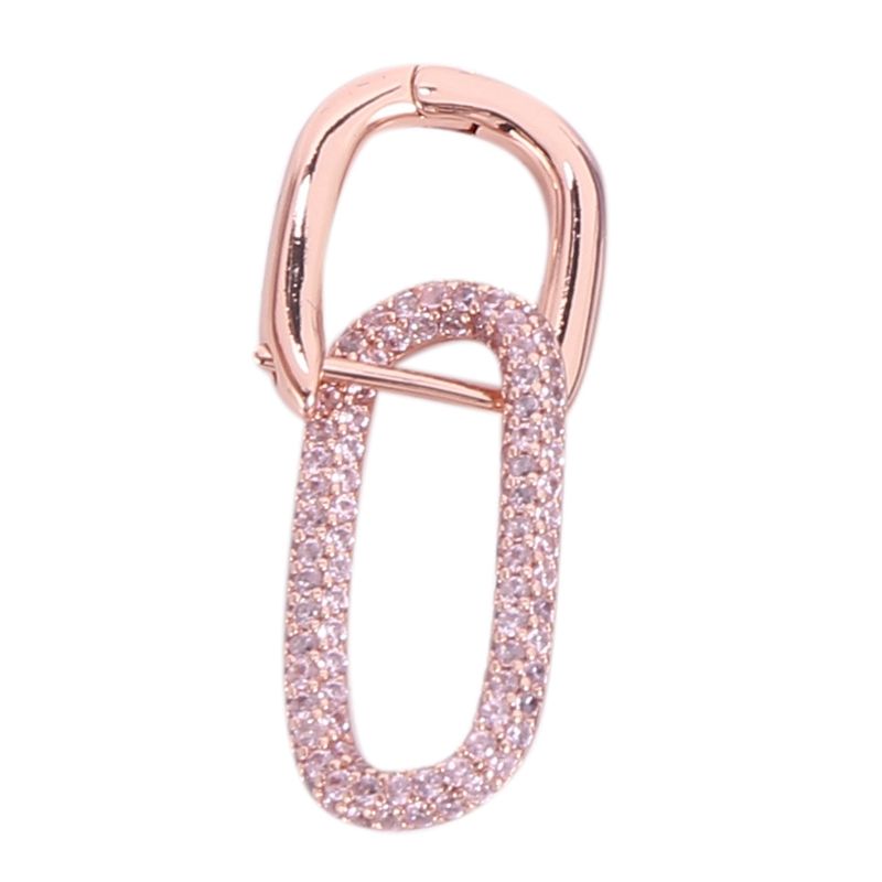 Fashion Retro Earring Chain Shape Rhinestone Single Hoop Earring Jewellery
