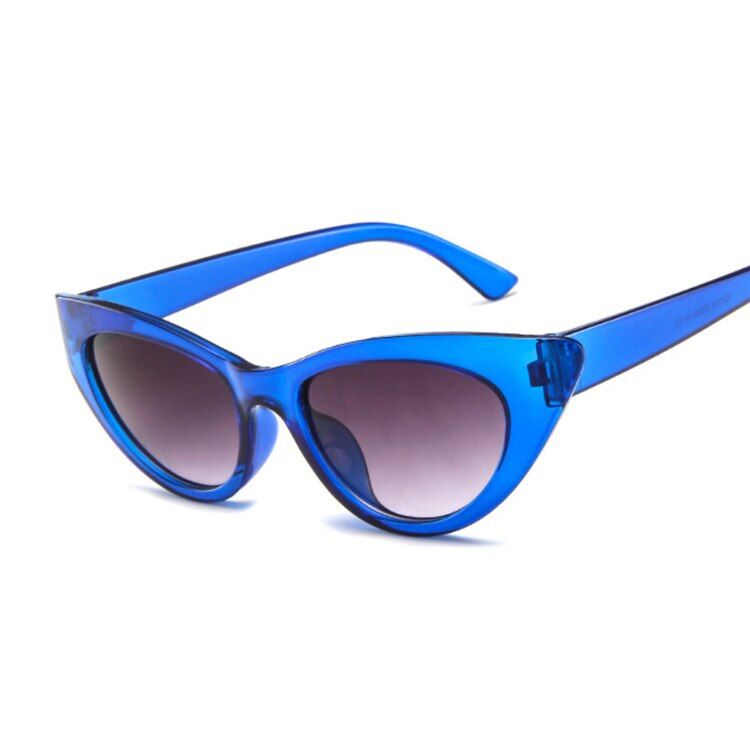 BlueVintage Cateye Sunglasses Women Cat Eye Designer Ladies Small Frame Black Red Sun Glasses Female Brand Retro Skinny Eyewear