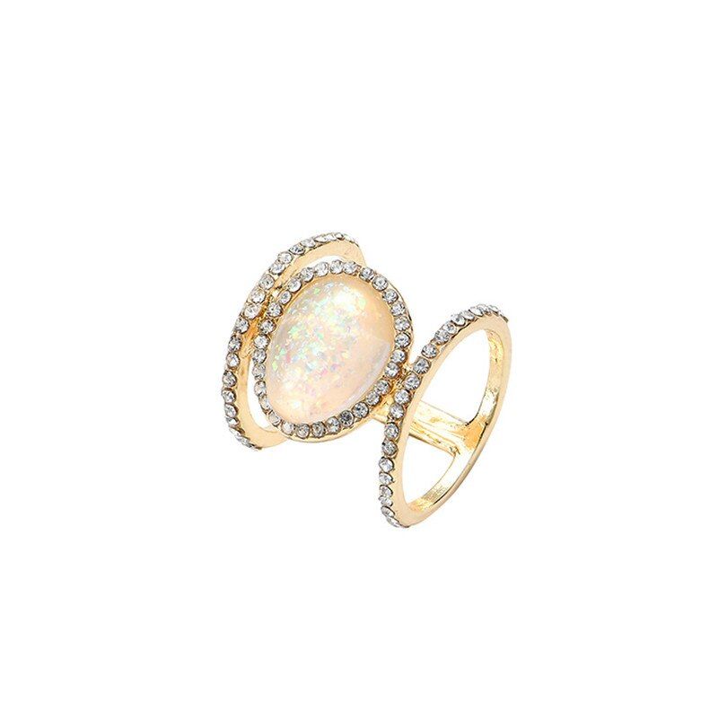CC Trendy Jewelry Rings For Women Irregular Natural Moonstone Elegant Anniversary Party Gift Accessories Drop Shipping CC2132