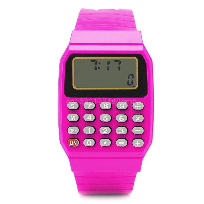 Fashion Child Kid Silicone Date Multi-Purpose Electronic Calculator Wrist Watch
