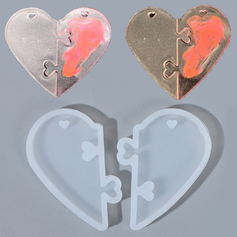 FashionApple Jewelry Liquid Silicone Mold Love Heart Charms Pendant Molds For Making Jewelry