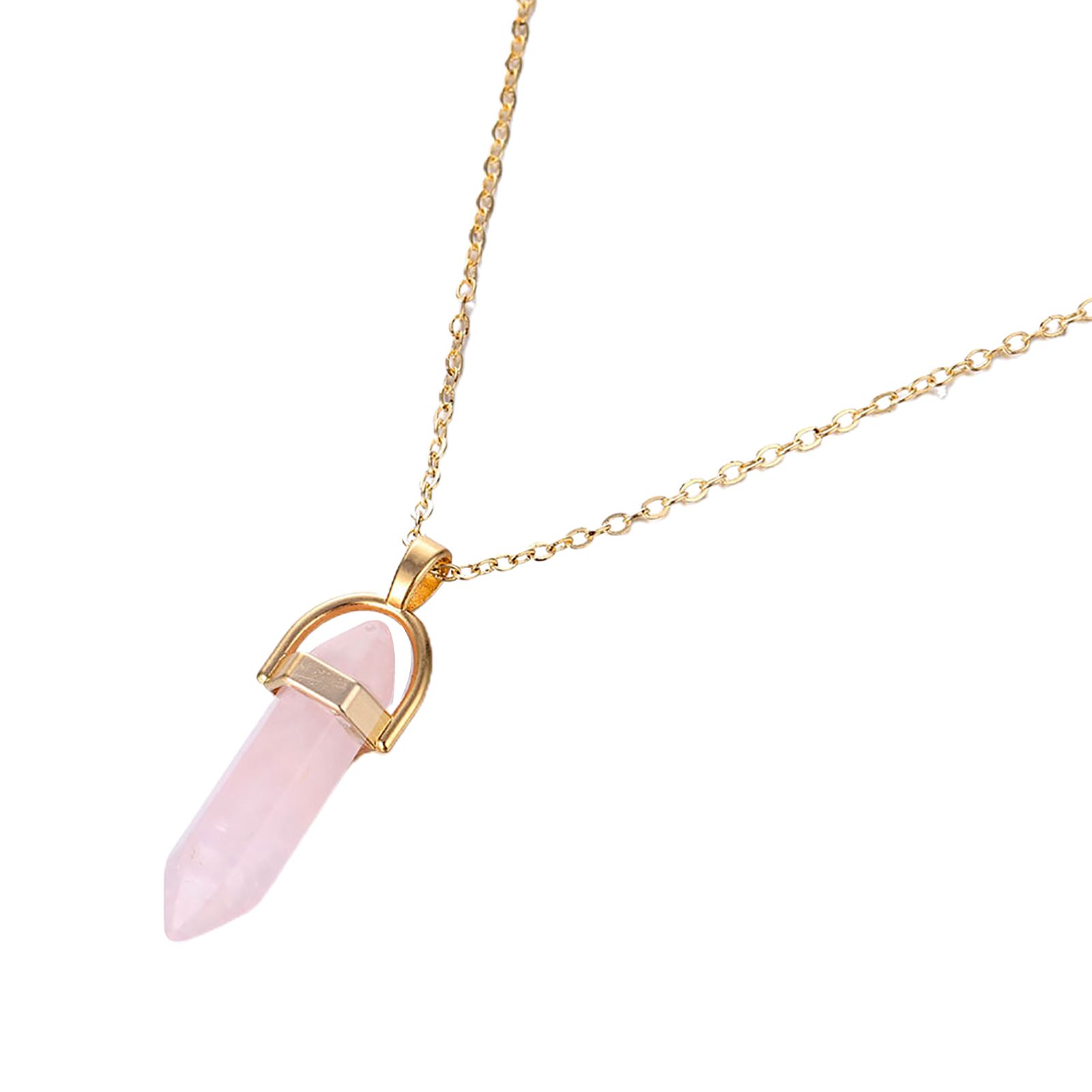 Chain Neckle Elegant Ladies Faux Crystal Stone Pendant Neckle
