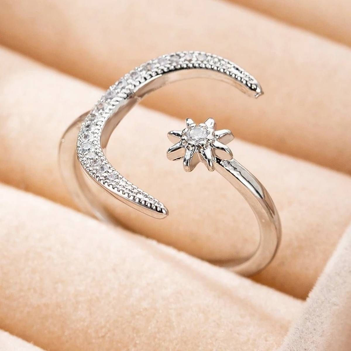Moon Star Adjustable Rings