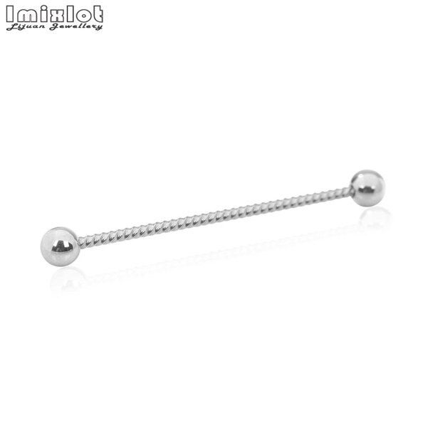 1pc Steel Industrial Barbell Crystal Hoop Cartilage Earring Helix Tragus Daith Conch Rook Snug Ear Piercing Jewelry