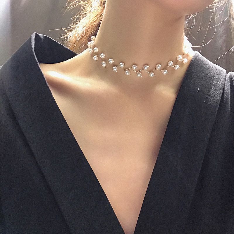 RONGBIN 2022 New Fashion Jewelry Gold Color Multilayer Chain Imitation Pearls Necklaces For Women Wedding