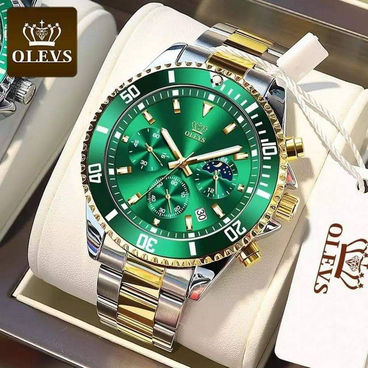 Olevs 2870 Top luxury fashion chronograph active wristwatch for men
