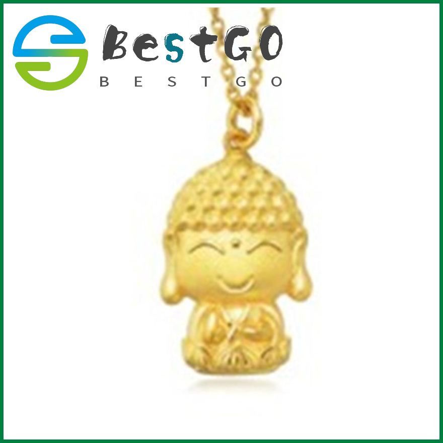 Hard Gold Plated Buddha Pendant Men'S And Women'S Buddha Head Necklace Gold Jewelry Euro Gold Plated Necklace