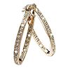 Dazzling Women Rhinestone Inlaid Big Circle Hoop Earrings Party Banquet Jewelry