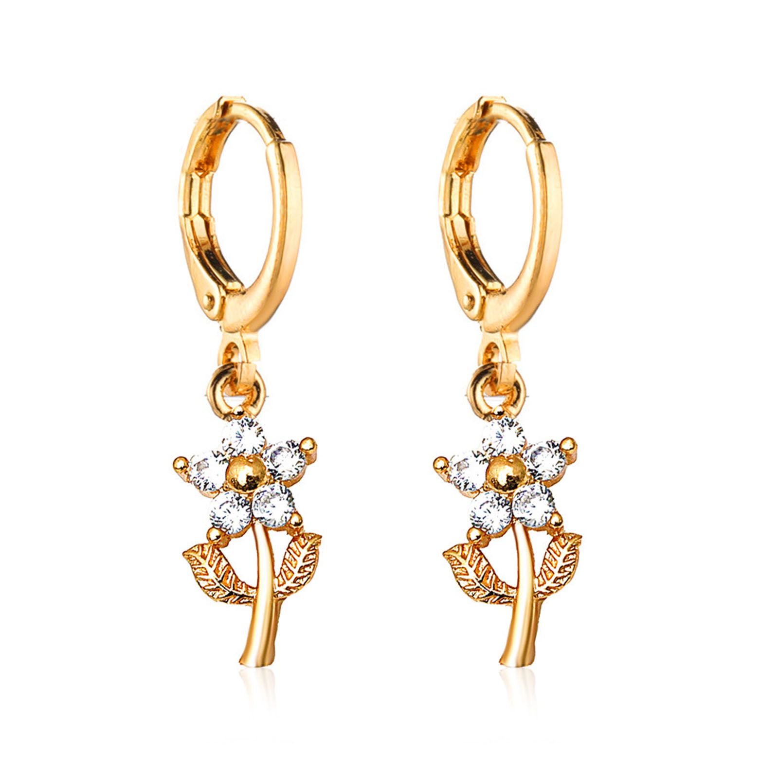 Shiny Earrings Korean Style All Match Rhinestone Ear Studs