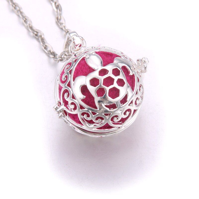 Aromatherapy Yoga lockets Perfume Diffuser necklace Essential Oils Aroma Diffuser cage Pendant Necklace women fashion jewelry