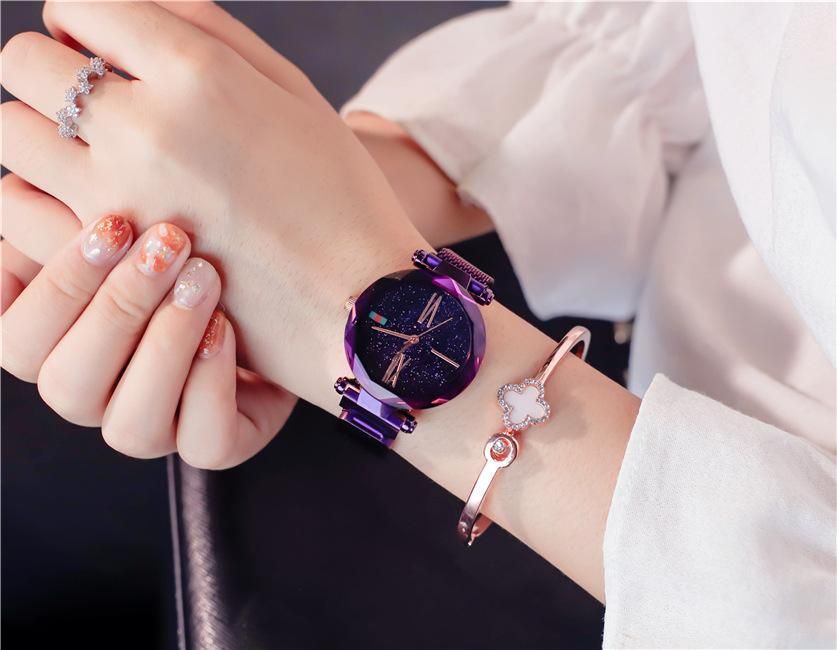 Magnet  Analog Purple Wrist Watch For Women(null)