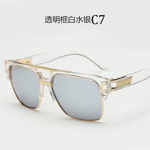 6626 C7DPZ Brand designer Large frame men sunglasses uv400 Vintage steampunk women sun glasses grandmaster