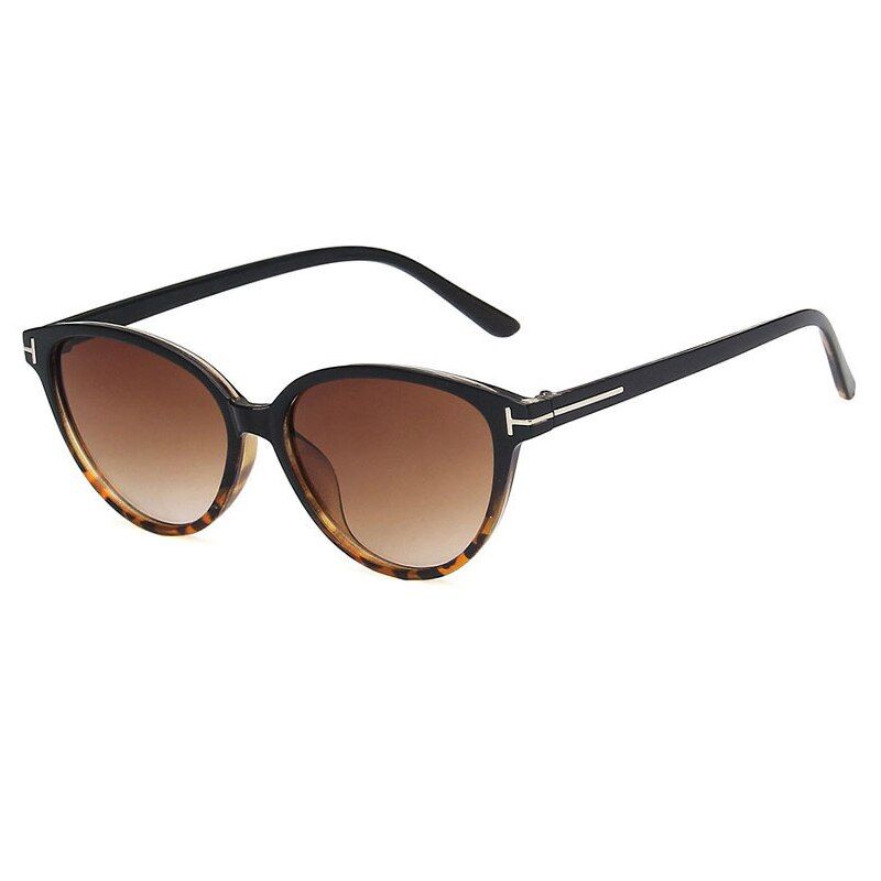 black leopardNew Cateye sunglasses Women Men Brand Designer Retro Colorful Fashion Sun Glasses Men UV400 Black Tea Pink frame