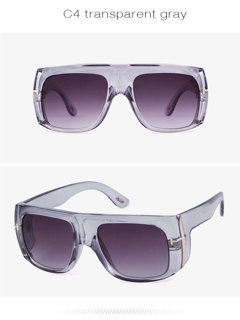 c4-clear-graysteampunk tom ford sunglasses men women 2021 oversized big rectangle sun glassesquay oculos de sol masculino
